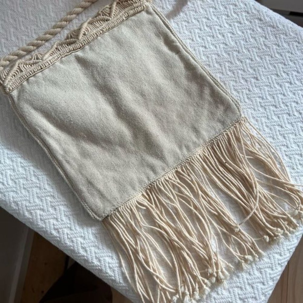 American Eagle Outfitters BOHO Fringed Tapestry Woven Crossbody Bag Purse - Picture 11 of 11